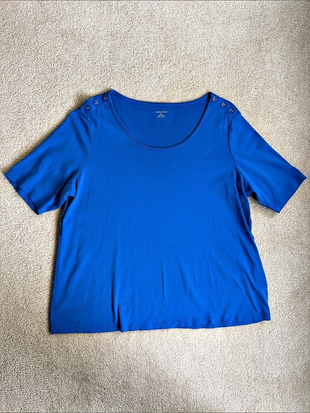 Lands’ End Short Sleeve Top in Blue